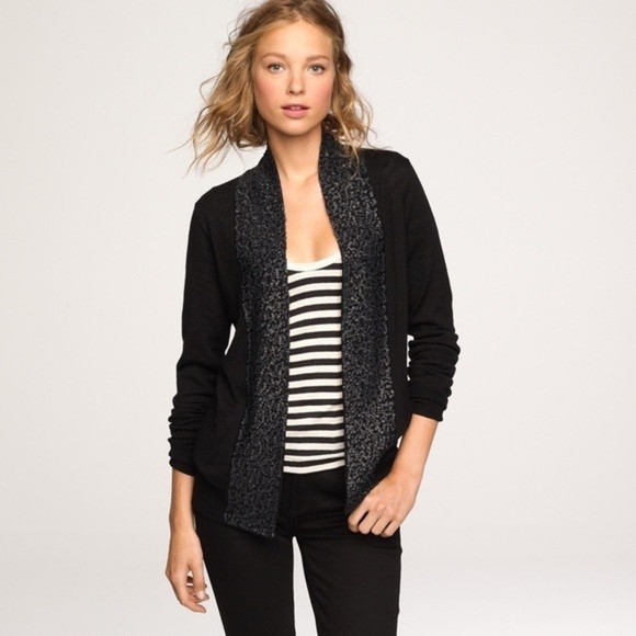 J. Crew Sequin Shawl Collar Cardigan - Picture 1 of 7
